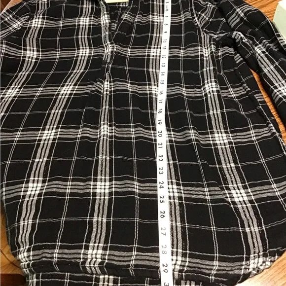 Sonoma size XL  Black and White Checkered long sleeve pullover Shirt - Picture 8 of 11